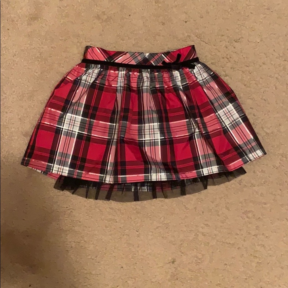 A plaid skirt